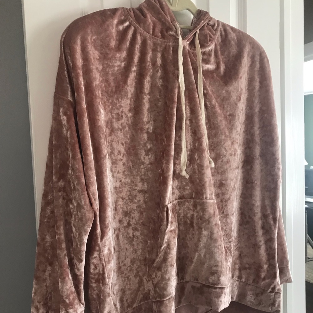 Champagne pink pullover hoodie!